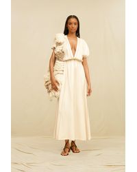 Caravana - Solara Long Dress Linen Cupro - Lyst