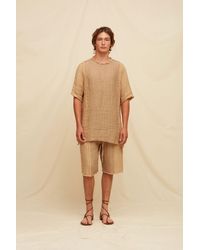 Caravana - Damoni Lines Shirt Linen Cotton - Lyst
