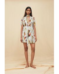 Caravana - Omaya Mini Dress Lyocell Ramie - Lyst