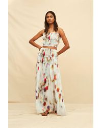 Caravana - Maelis Maxi Skirt Lyocell Ramie - Lyst