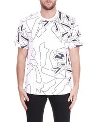 Les Hommes - T-SHIRT CON STAMPA CAMOUFLAGE - Lyst