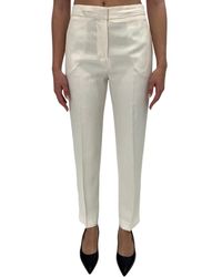 Kaos - Pantalone Panna - Lyst