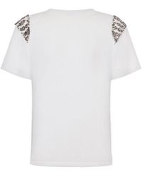 Alberta Ferretti - T-shirt bianca in jersey di cotone organico - Lyst