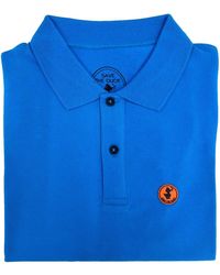 Save The Duck - Polo azzurra in cotone - Lyst