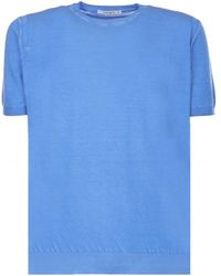 Kangra - T-shirt cobalto in maglia di cotone - Lyst