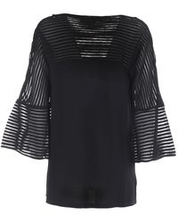 Alberta Ferretti - Maglia Stretch Con Coste - Lyst