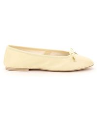 Celine Les Ballerines With Laces - Yellow