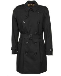 Burberry The Kensington Heritage Trench Coat - Black