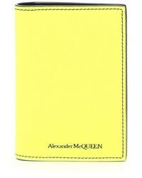 Alexander McQueen Neon Bi-fold Card Holder - Yellow