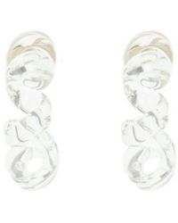 Bottega Veneta 'turn' Glass Earrings - Metallic