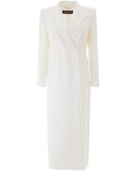 Max Mara Palo Fringed Coat - White