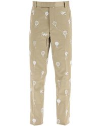 Thom Browne Cotton Chino Pants in Beige 