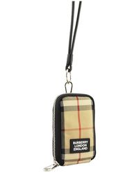 Burberry Rio Logo Appliqué Vintage Check Card Case Lanyard - Multicolour