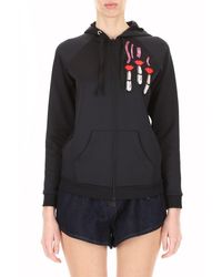 Valentino Jersey Lipstick Hoodie - Black