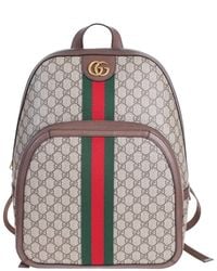 black gucci backpack with red and green stripe