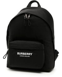 burberry men's black nylon backpack