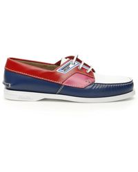 Prada Logo Loafers - Red