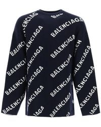 balenciaga men's logo sweater