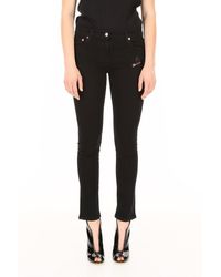 Valentino Jeans With Heart Patch - Black