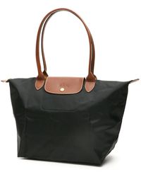 Longchamp Synthetic 'large Le Pliage' Tote in Black - Lyst