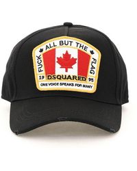 DSquared² Canadian Flag Baseball Cap - Black
