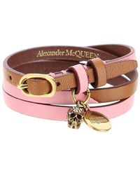 Alexander McQueen Skull Bracelet - Pink