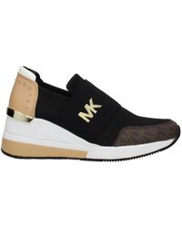 michael kors felix scuba and embossed leather sneaker
