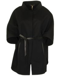 Loro Piana Salzburg Cape Black Cashmere Coat