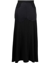 Vivienne Westwood Albertine Flared Asymmetric-hem Long Skirt - Black