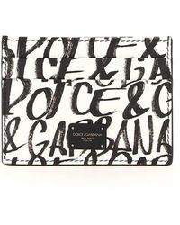 Dolce & Gabbana Dg Graffiti Print Card Holder - Black
