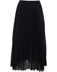 Moncler Pleated Fishnet Skirt - Black