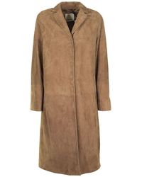 Max Mara Suede Duster Coat Radio Brown