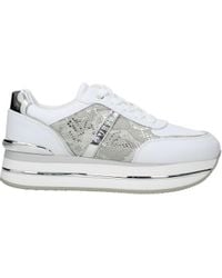 ladies white guess trainers