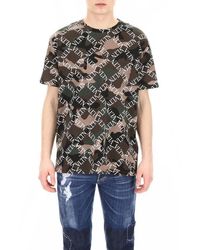 Valentino Vltn Grid Camouflage T-shirt - Black