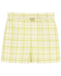 Dior Tartan Wool Twill Shorts - Multicolor