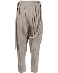 Forme D'expression Slouchy Suspended Pants - Brown
