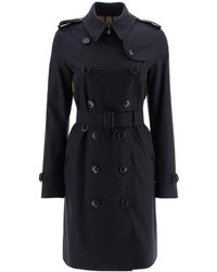 Burberry The Kensington Midi Trench Coat - Blue