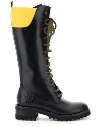 Fabrizio Viti Dolomite Two-tone Leather Boots - Black