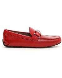 Ferragamo Sardegna Driving Shoes - Red