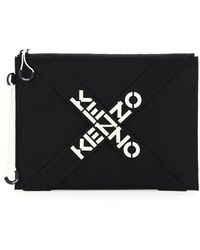 KENZO Large Pouch Cross Logo - Black
