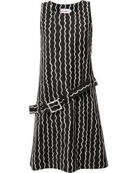 Charles Jeffrey LOVERBOY Embroidered Belted A-line Dress - Black