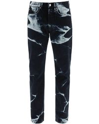 Dries Van Noten 'penda' Bleach-effect Jeans - Blue