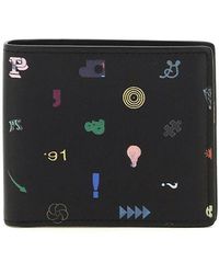 PS by Paul Smith Bi-fold Wallet With Graphic Print - Black