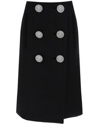 Prada Wool Wrap-around Skirt - Black