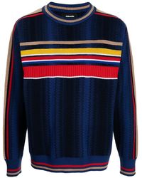 Ahluwalia Stripe-trim Sweater - Blue