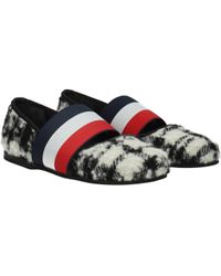 Moncler White Ballet Flats Gamma Rouge