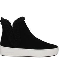 ashlyn embossed logo leather platform sneaker