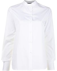 Martin Grant Band-collar Poplin Shirt - White