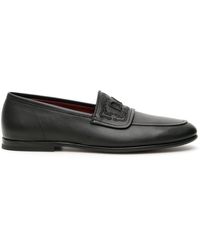 Dolce & Gabbana King City Calfskin Loafers - Black