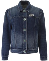 Burberry Logo Patch Denim Jacket - Blue